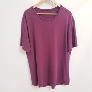 Lululemon Men's Burgundy Athletic Short Sleeve Scoop Neck T-Shirt